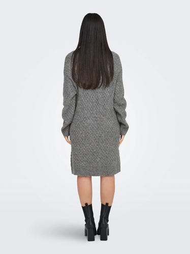 Фото ракурс 2 - Женское серое платье Only артикул 15328357 Medium Grey Melange FW2025