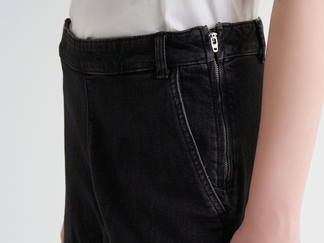 Фото ракурс 5 - Женские черные штаны Benetton артикул 4TUTDF06V 800 25A