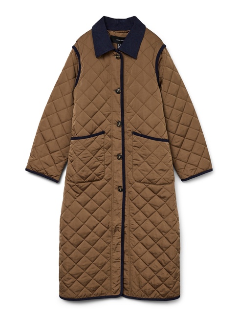 Фото ракурс 3 - Жіноче коричневe пальто Vero Moda артикул 10332383 Cub FW2025