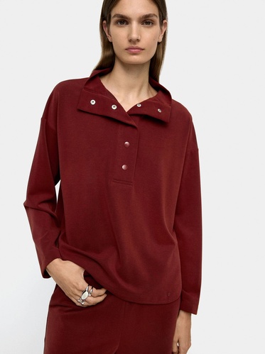 Фото ракурс 1 - Жіночий бордовий світшот Parfois артикул 239493 _BR FW2025