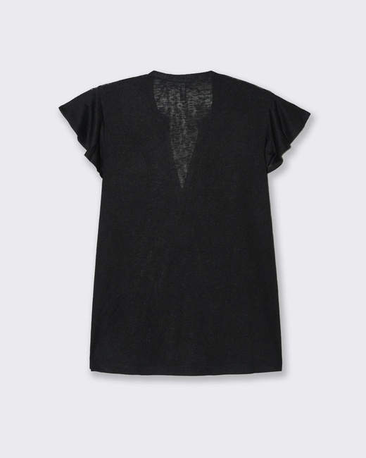 Фото ракурс 2 - Жіноча чорна футболка Piazza Italia артикул 50038 Black SS2025