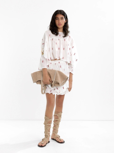 Жіноча біла блузка Parfois артикул 234626 _BM FW2025 Фото ракурс 3 - Жіноча біла блузка Parfois артикул 234626 _BM FW2025