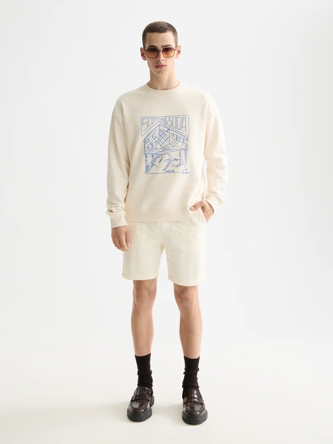 Чоловічий бежевий світшот SCOTCH & SODA артикул 181521 270 FW2025 Фото ракурс 3 - Чоловічий бежевий світшот SCOTCH & SODA артикул 181521 270 FW2025