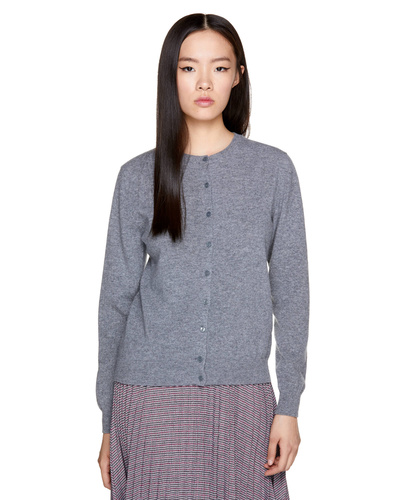 Фото ракурс 1 - Женский серый кардиган Benetton артикул 1002D5485 507 25A