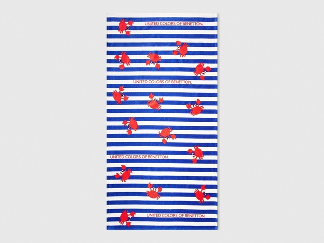 Фото ракурс 3 - Мужской черный полотенце Benetton артикул 60Z30800P 903 25E