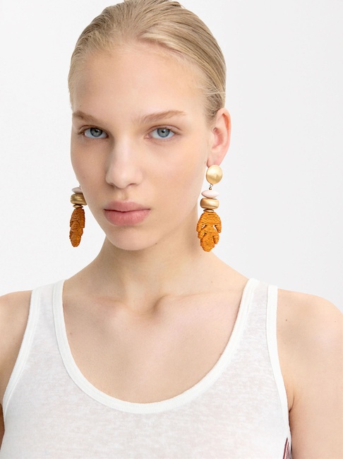 Фото ракурс 3 - Женские оранжевые серьги Parfois артикул 220311 _OR SS2025