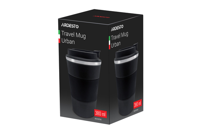 Фото ракурс 7 - Черная термокружка Ardesto артикул AR2638TMB No color FW2025