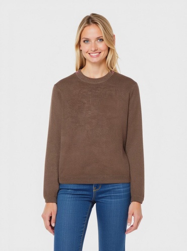 Фото ракурс 1 - Жіночий коричневий джемпер Piazza Italia артикул 55863 CAMEL FW2025