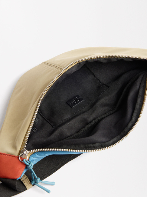 Жіноча бежево-блакитна сумка Parfois артикул 227964 _BM SS2025 Фото ракурс 3 - Жіноча бежево-блакитна сумка Parfois артикул 227964 _BM SS2025