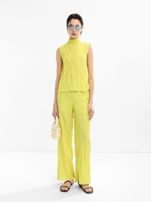 Жіночі жовті штани Parfois артикул 232407 _YL FW2025 Фото ракурс 4 - Жіночі жовті штани Parfois артикул 232407 _YL FW2025