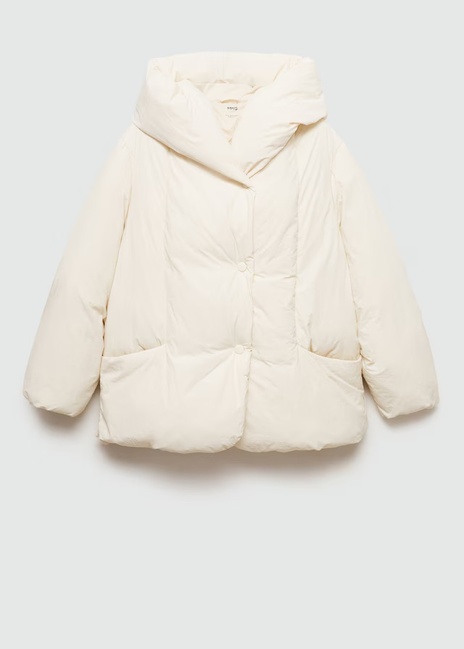 Жіноча молочна куртка Mango артикул 77028264 02 7 season Фото ракурс 5 - Жіноча молочна куртка Mango артикул 77028264 02 7 season