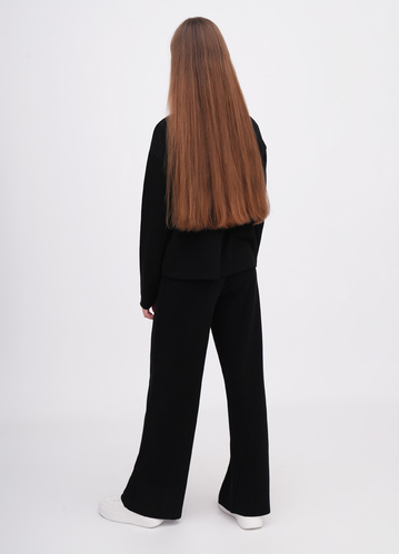 Фото ракурс 2 - Жіночі чорні штани EQUILIBRI артикул W491 075 200 Black FW2025