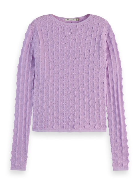 Фото ракурс 4 - Женский розовый свитер SCOTCH & SODA артикул 180160 U647 SS2025