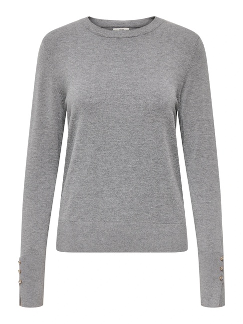 Жіночий сірий джемпер Only артикул 15312026 Medium Grey Melange FW2025 Фото ракурс 3 - Жіночий сірий джемпер Only артикул 15312026 Medium Grey Melange FW2025