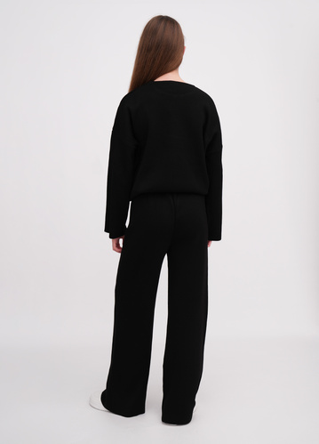 Фото ракурс 2 - Жіночі чорні штани EQUILIBRI артикул W391 053 200 Black FW2025