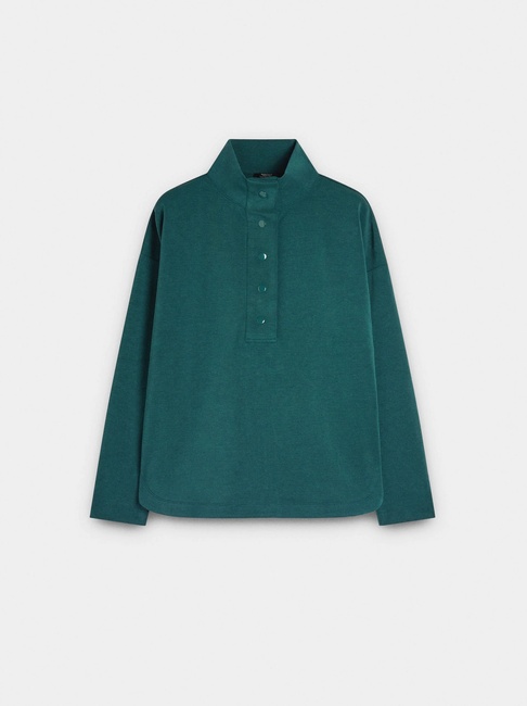 Фото ракурс 5 - Жіночий зелений світшот Parfois артикул 239493 _GN FW2025