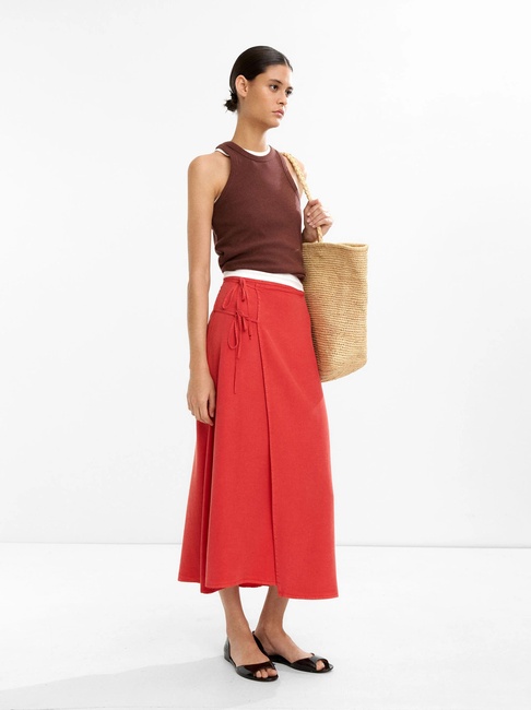 Жіноча коралова спiдниця Parfois артикул 234108 _CL FW2025 Фото ракурс 3 - Жіноча коралова спiдниця Parfois артикул 234108 _CL FW2025