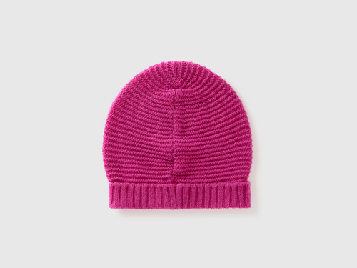 Фото ракурс 2 - Рожева шапка Benetton для дівчаток артикул 1244GA004.P 239 24A