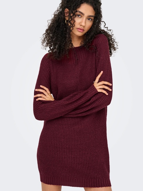 Жіноча бордова сукня Only артикул 15234103 Cabernet FW2025 Фото ракурс 6 - Жіноча бордова сукня Only артикул 15234103 Cabernet FW2025