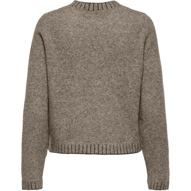 Женский бежевый свитер Only артикул 15350496 FUNGI FW2025 Фото ракурс 2 - Женский бежевый свитер Only артикул 15350496 FUNGI FW2025