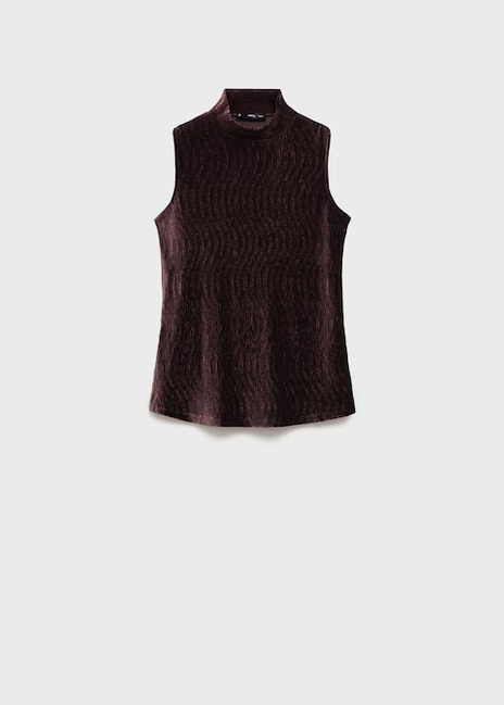 Фото ракурс 6 - Жіночий бордовий топ Mango артикул 77009086 78 7 season