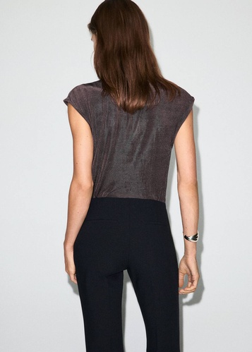 Фото ракурс 2 - Женский коричневый топ Mango артикул 17019115 30 1 season