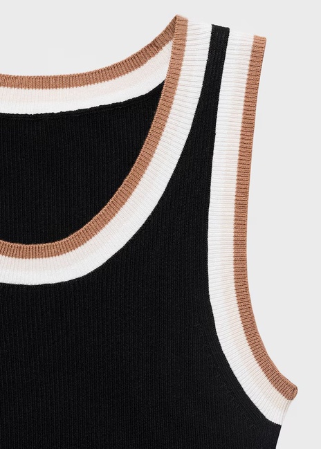 Фото ракурс 4 - Женский черный топ Mango артикул 17031187 99 1 season