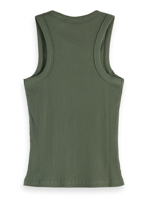 Женская зеленая майка SCOTCH & SODA артикул U9A00794T U360 FW2025 Фото ракурс 6 - Женская зеленая майка SCOTCH & SODA артикул U9A00794T U360 FW2025