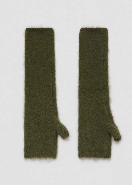 Фото ракурс 1 - Женские хаки перчатки Mango артикул 17057765 37 1 season