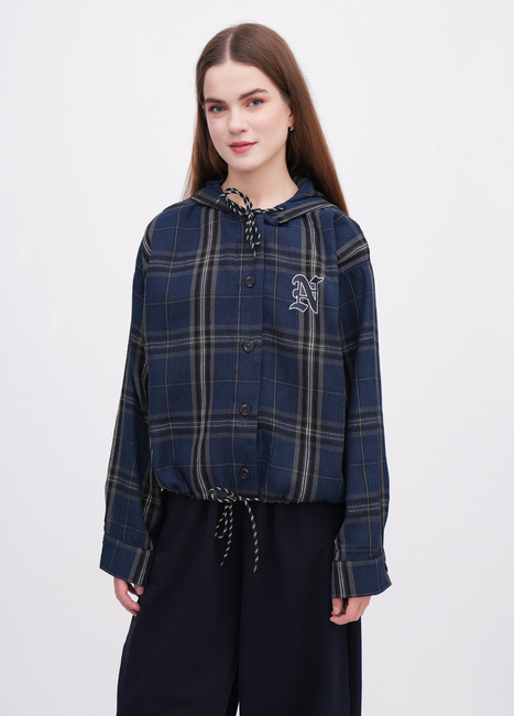 Жіноче синє худі EQUILIBRI артикул NW432001 000 NAVY BLUE FW2025 Фото ракурс 1 - Жіноче синє худі EQUILIBRI артикул NW432001 000 NAVY BLUE FW2025