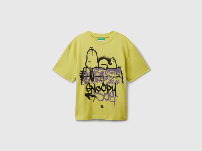 Фото ракурс 1 - Зелена футболка для хлопчиків Benetton артикул 3X1SC10PN.G 0Y6 25A