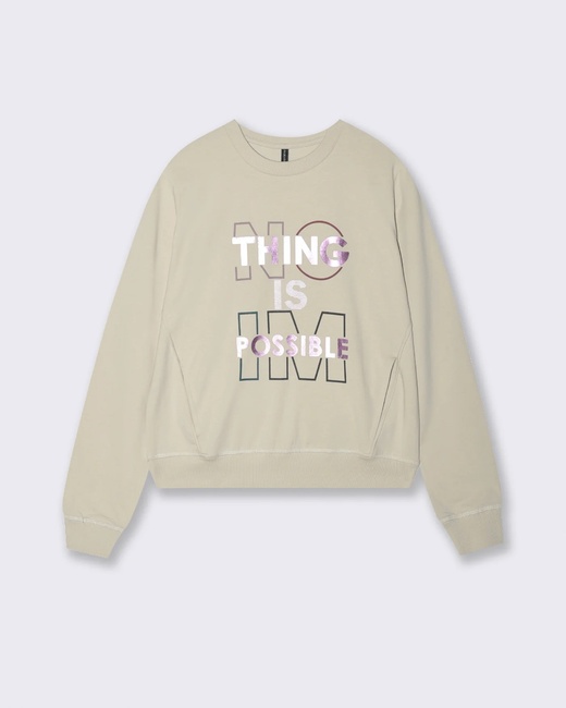 Фото ракурс 1 - Жіночий молочний світшот Piazza Italia артикул 62302 Gypsum white FW2025