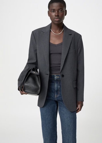 Фото ракурс 1 - Жіночий сірий пiджак Mango артикул 17826744 92 1 season