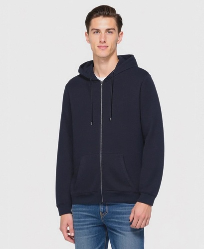 Фото ракурс 1 - Мужская синяя олимпийка Piazza Italia артикул 63004 Blue FW2025