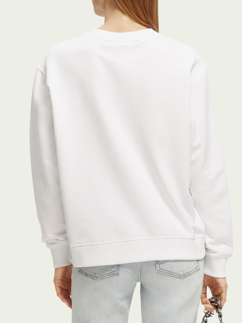 Фото ракурс 5 - Жіночий білий світшот SCOTCH & SODA артикул 171767 0006 SS2023