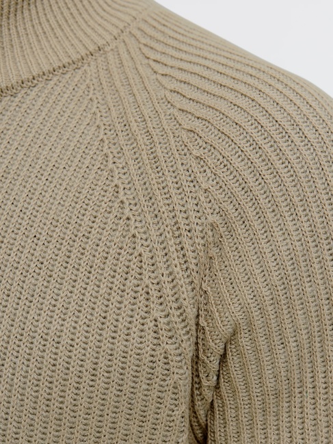 Чоловічий бежевий джемпер Jack & Jones артикул 12278919 Crockery FW2025 Фото ракурс 5 - Чоловічий бежевий джемпер Jack & Jones артикул 12278919 Crockery FW2025