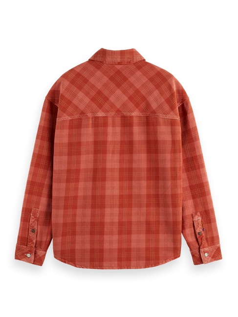 Чоловіча помаранчева сорочка SCOTCH & SODA артикул 180860 610 FW2025 Фото ракурс 6 - Чоловіча помаранчева сорочка SCOTCH & SODA артикул 180860 610 FW2025