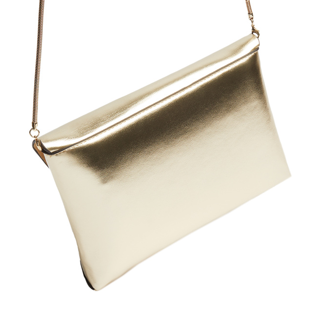 Фото ракурс 2 - Женская золотая сумка Parfois артикул 193951 _GD SS2025