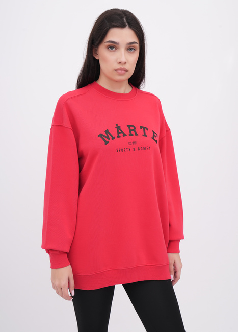 Жіночий червоний світшот EQUILIBRI артикул W231 032 000 Red FW2025 Фото ракурс 1 - Жіночий червоний світшот EQUILIBRI артикул W231 032 000 Red FW2025