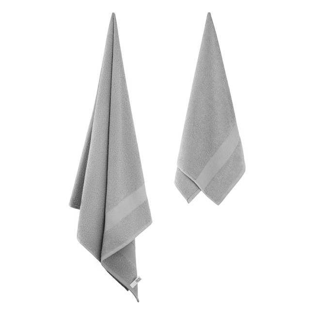 Фото ракурс 5 - Сірий набір рушників махрових Ardesto артикул ART2358GR No color FW2025