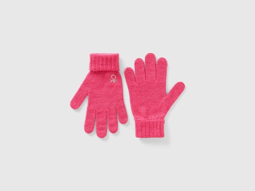 Фото ракурс 1 - Рожеві рукавиці Benetton для дівчаток артикул 107TCG003.G 647 24A