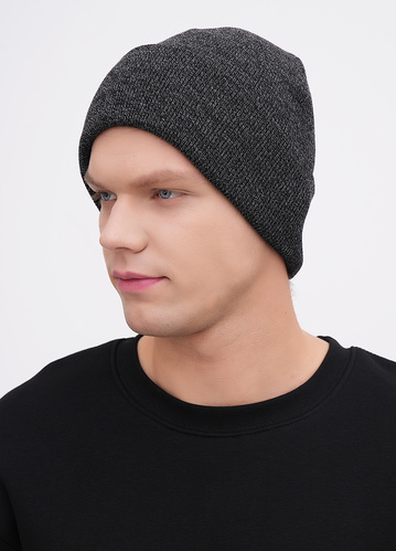 Фото ракурс 1 - Чоловіча сіра шапка EQUILIBRI артикул M881 002 000 Dark grey FW2025