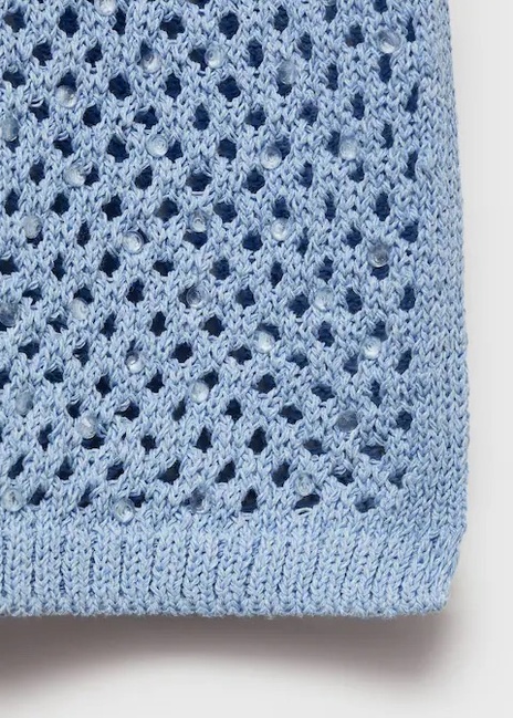 Жіноча блакитна спiдниця Mango артикул 87078649 52 8 season Фото ракурс 4 - Жіноча блакитна спiдниця Mango артикул 87078649 52 8 season