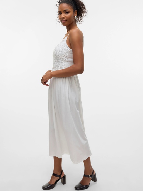 Фото ракурс 5 - Женское белое платье Vero Moda артикул 10329680 snow white FW2025