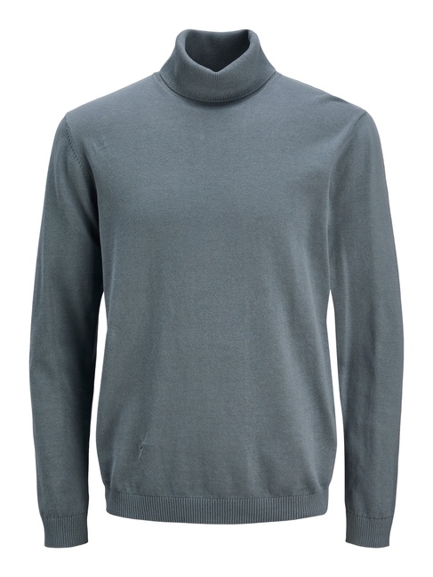 Мужская голубая водолазка Jack & Jones артикул 12258051 Stormy Weather FW2025 Фото ракурс 3 - Мужская голубая водолазка Jack & Jones артикул 12258051 Stormy Weather FW2025