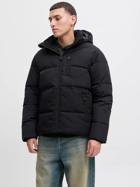 Чоловіча чорна куртка Jack & Jones артикул 12278792 Black FW2025 Фото ракурс 1 - Чоловіча чорна куртка Jack & Jones артикул 12278792 Black FW2025