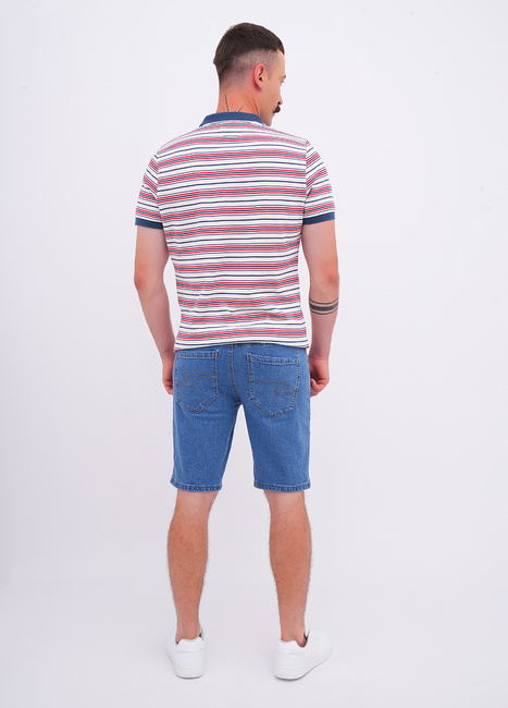 Чоловічі сині шорти Lee Cooper артикул LCM251-5055 Mid blue FW2025 Фото ракурс 3 - Чоловічі сині шорти Lee Cooper артикул LCM251-5055 Mid blue FW2025