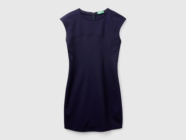 Женское синее платье Benetton артикул 47CKDV0A2 016 24A Фото ракурс 4 - Женское синее платье Benetton артикул 47CKDV0A2 016 24A