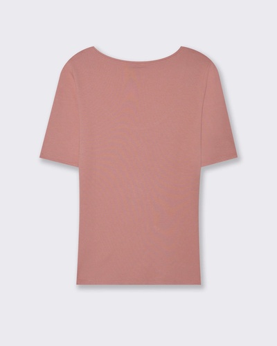 Фото ракурс 2 - Жіноча рожева футболка Piazza Italia артикул 62254 POWDER PINK FW2025