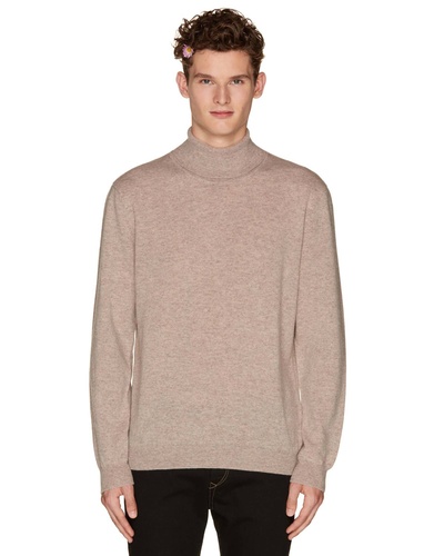 Фото ракурс 1 - Мужская бежевая водолазка Benetton артикул 1002U2180 530 25A